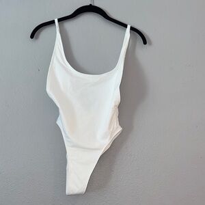 Fashion Nova White One-Piece Swimsuit